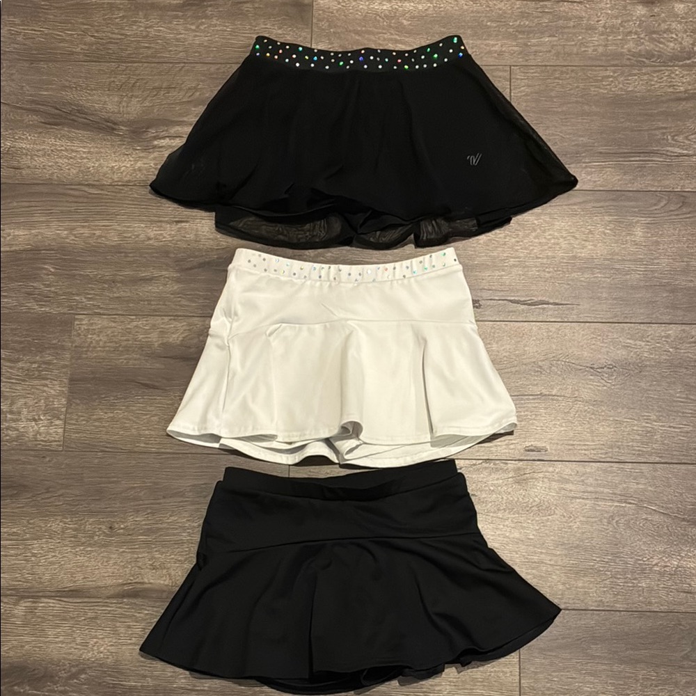 Varsity Black and White athletic skirt set